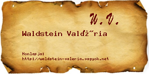 Waldstein Valéria névjegykártya