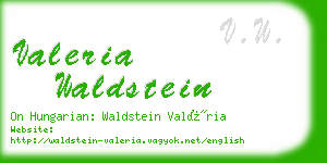 valeria waldstein business card